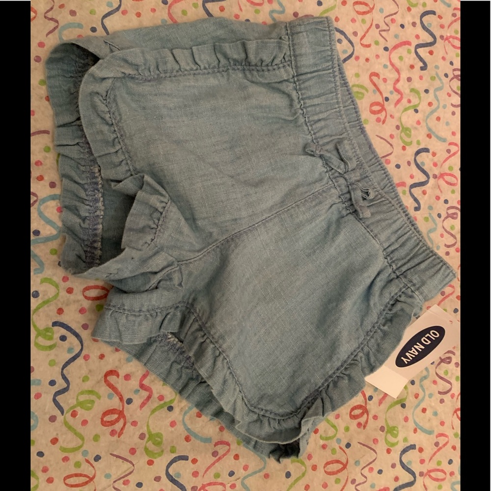 OLD NAVY GIRLS CHAMBRAY SHORTS Sz 3-6M